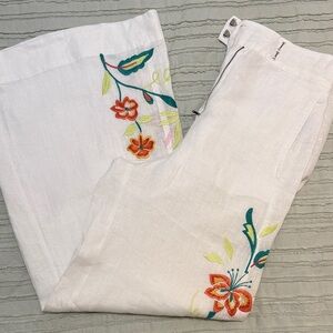 JW Los Angeles White Linen Pants